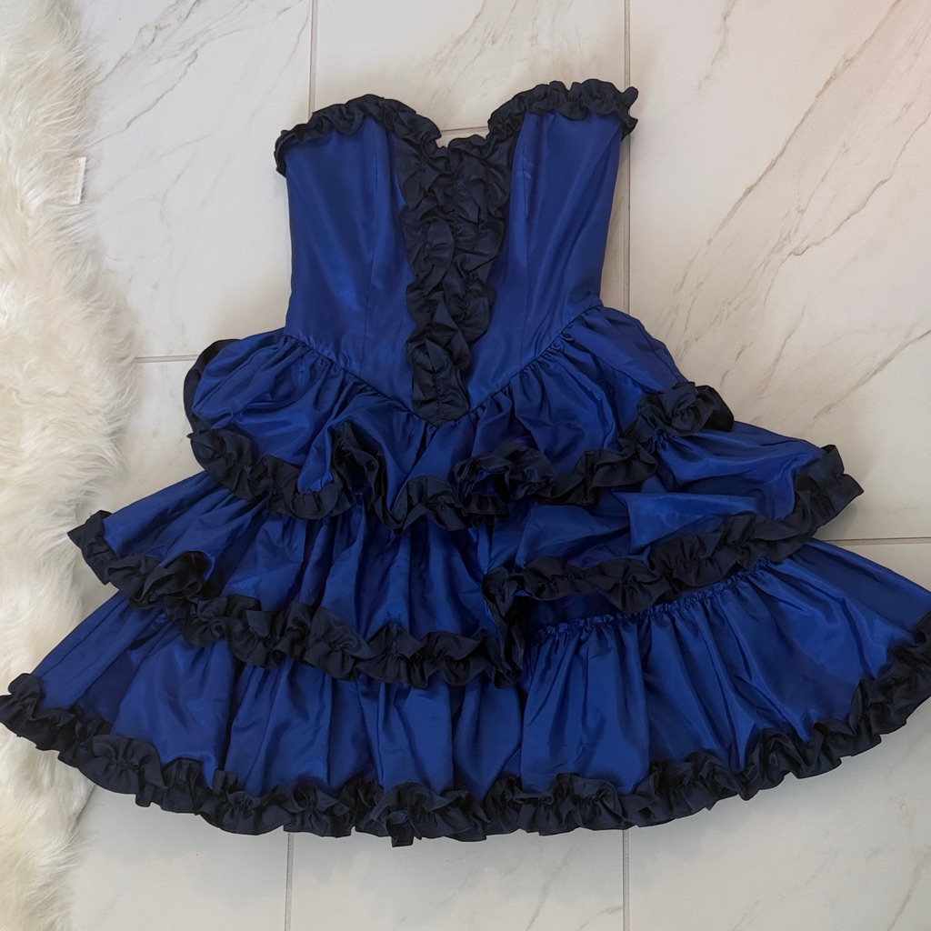 Betsey Johnson Royal Blue Ruffle Dress